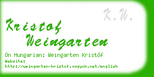 kristof weingarten business card